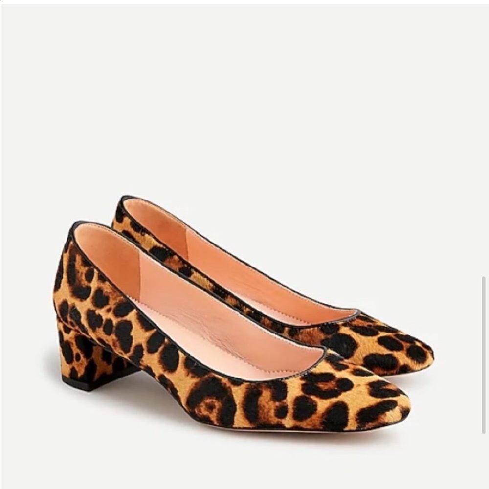 J. Crew KATE LEOPARD CALF SKIN LEATHER PUMPS HEELS 10.5—great condition.